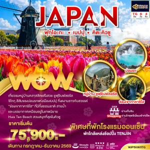 ทัวร์ญี่ปุ่น ฟุกุโอะกะ เบปปุ คิตะคิวชู 6วัน 4คืน